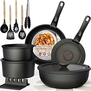 Astercook 21 Pcs Pots and Pans Set Non ...