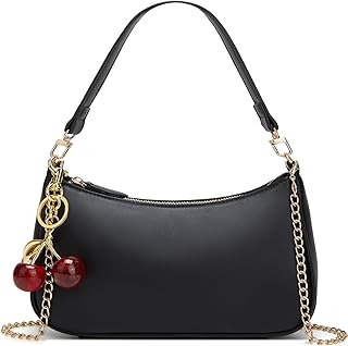 Black Shoulder Bag for Women Cute Hobo Cher...