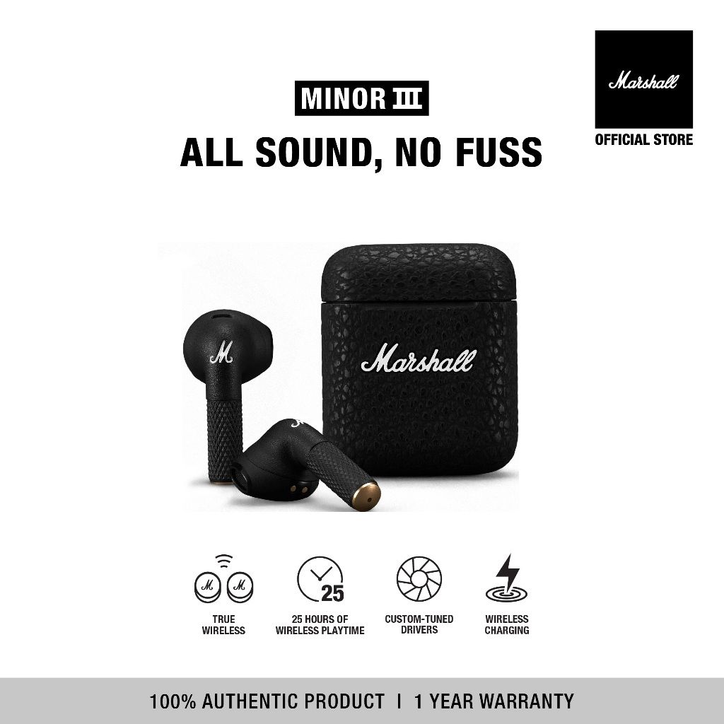 MARSHALL Minor III Black - รับประกัน 1 ปี +...